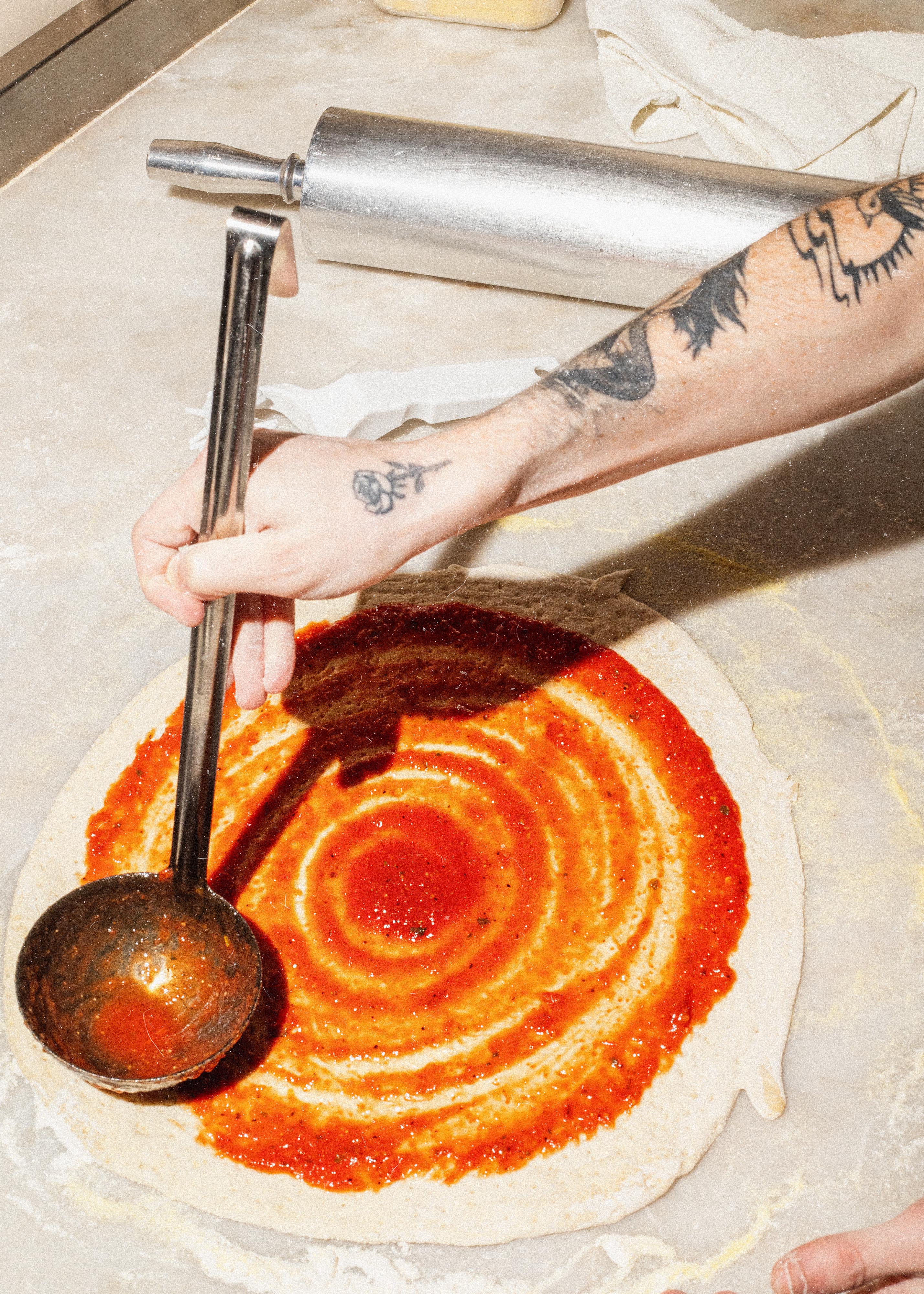 Pepperoni detail